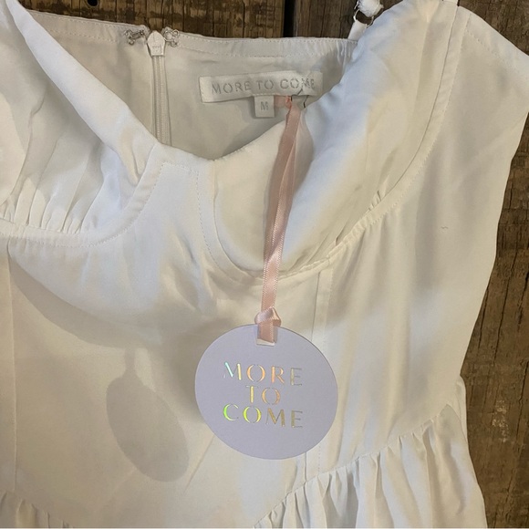 NWT More To Come Charlotte Mini Dress White bustier corset Revolve M - Picture 6 of 8